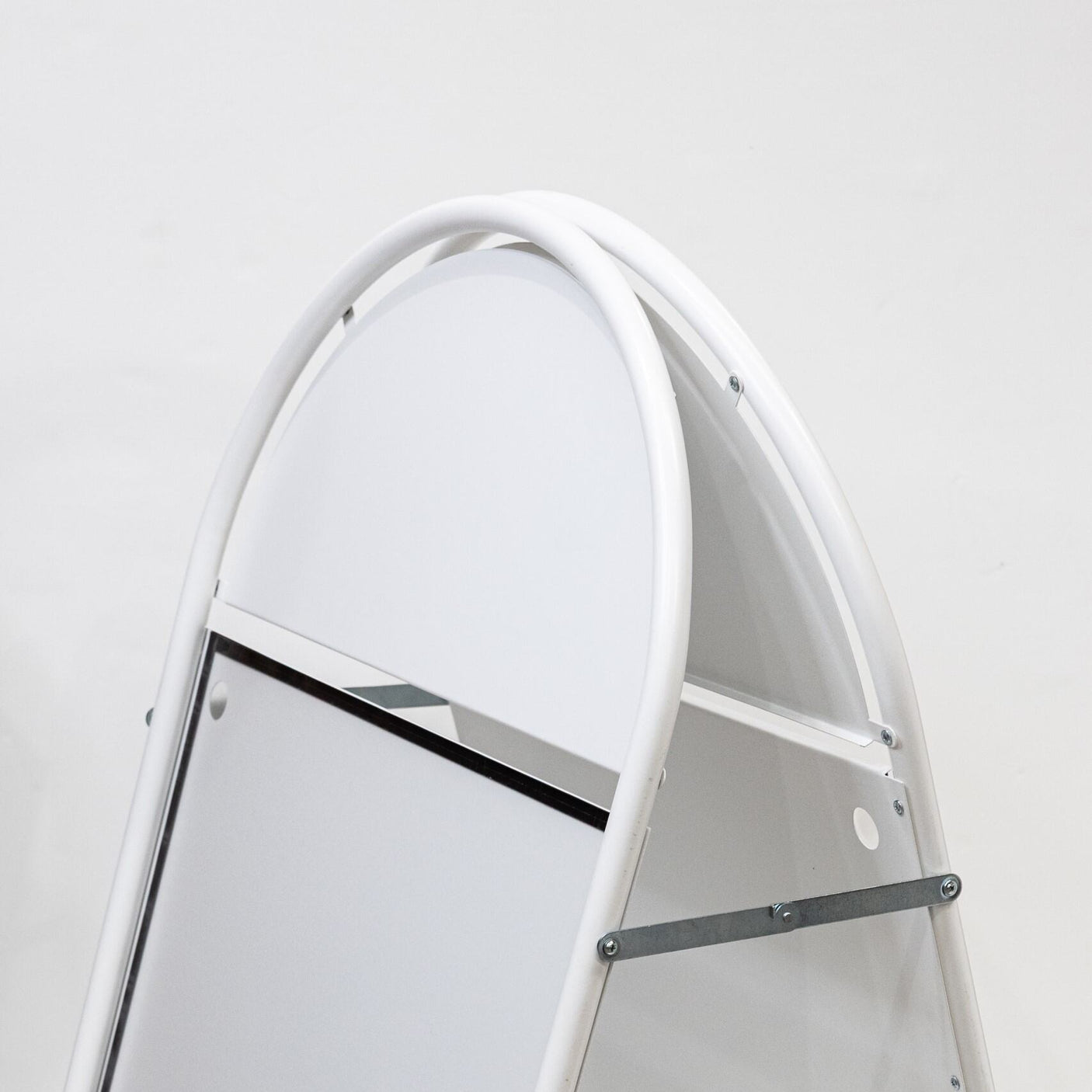 A1 A-board Magnetic Round Top Pavement Sign - White