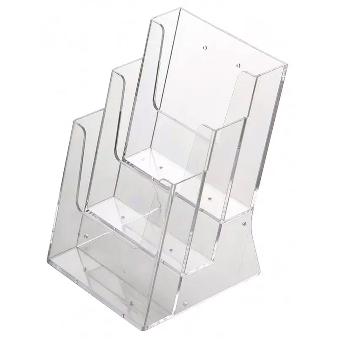 Acrylic Tiered Desktop Leaflet Holder A4