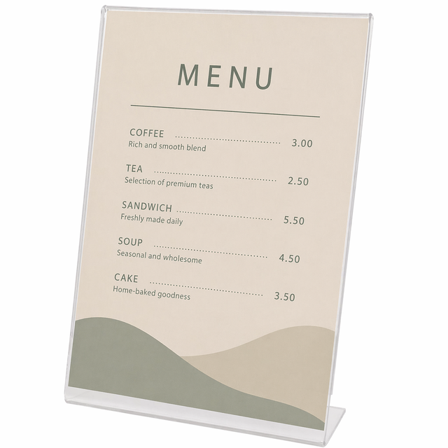 A4 Acrylic Poster Holder Slanted (Portrait) - Box of 25