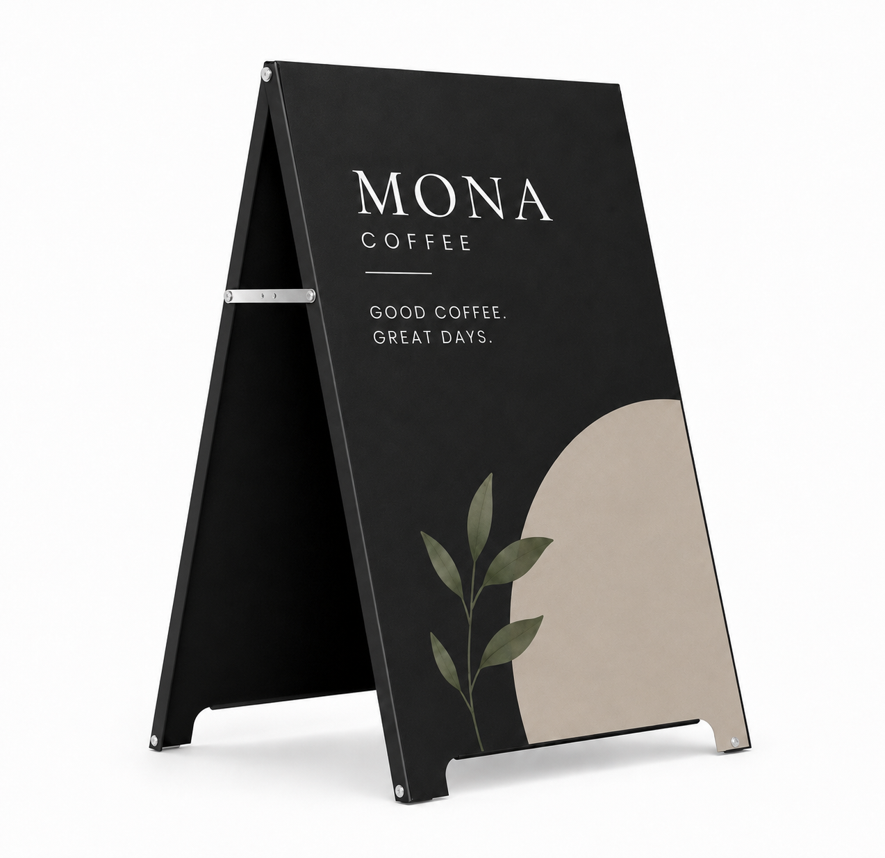 Steel PS A-Board Pavement Sign - Black