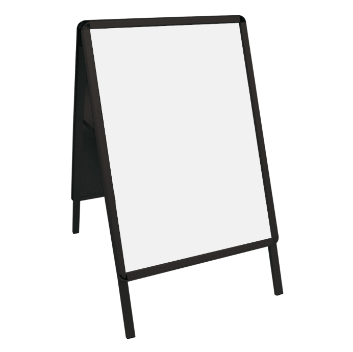 A1 A-Board Pavement Sign - Black - Rounded Corners