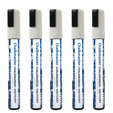 5mm White Chalk Markers Set (5 pieces) - display-sign.co.uk