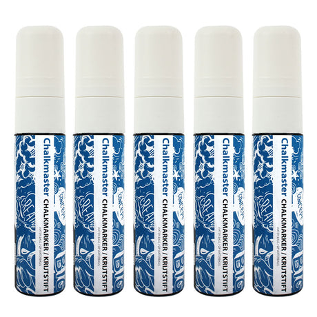 15mm White Chalk Markers Set (5 pieces) - display-sign.co.uk