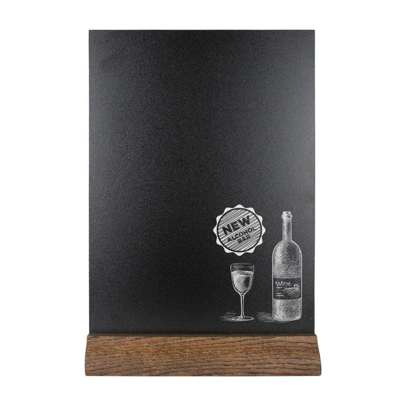  Chalkboard Dark Oak A4 - display-sign.co.uk