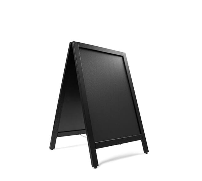 Black Wood Chalk Pavement Sign (55 x 85 cm)