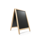 Blackboard with wooden frame on a white background
