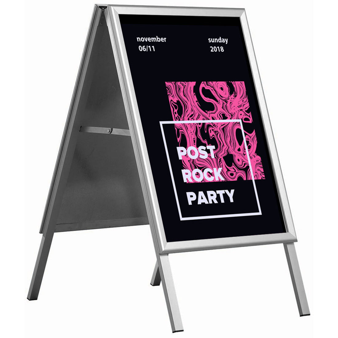 A1 A-Board Pavement Sign - Silver - display-sign.co.uk