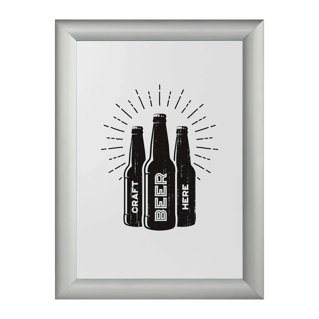 B2 25mm Poster Snap Frame - Silver - display-sign.co.uk