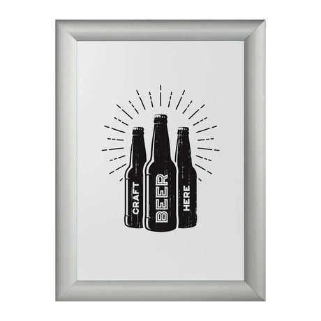 B2 25mm Poster Snap Frame - Silver - display-sign.co.uk