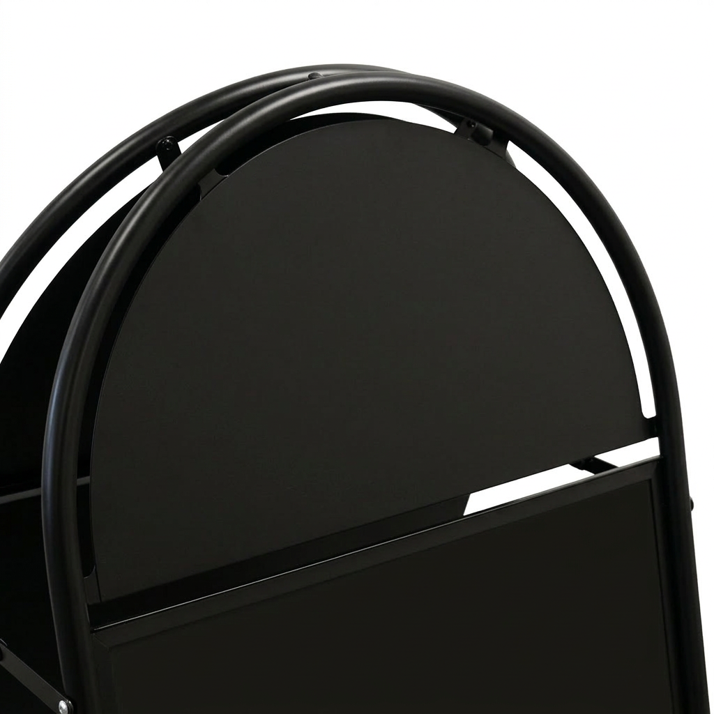 A1 A-board Magnetic Round Top Pavement Sign - Black