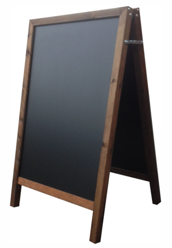 Dark Wood Chalkboard Pavement Sign 66x100cm