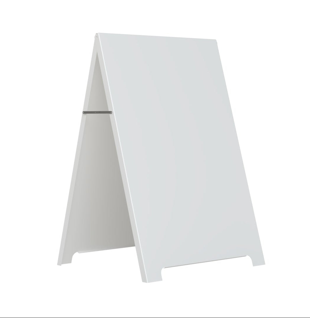 Steel PS A-Board Pavement Sign - White