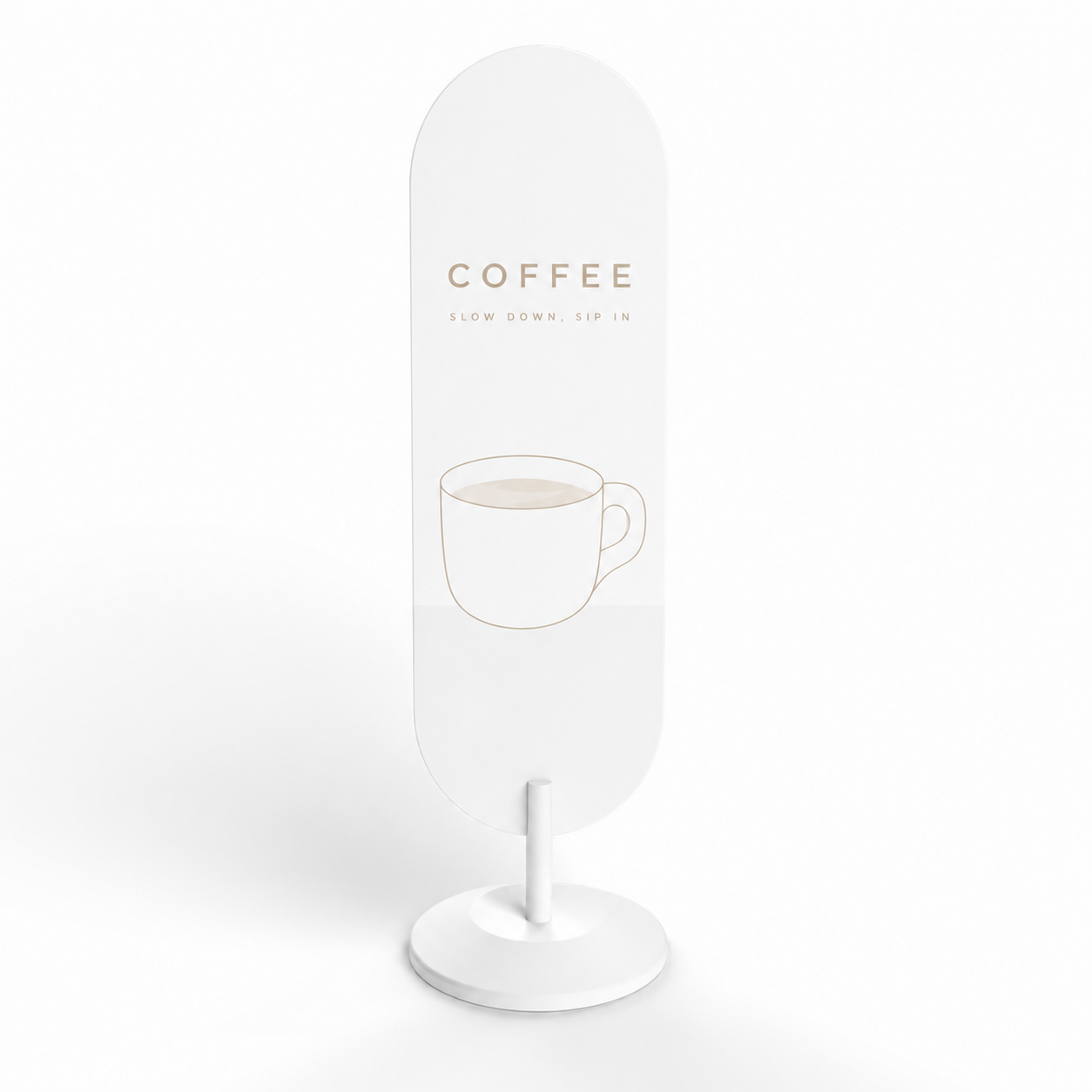 Steel Lollipop Stand - White