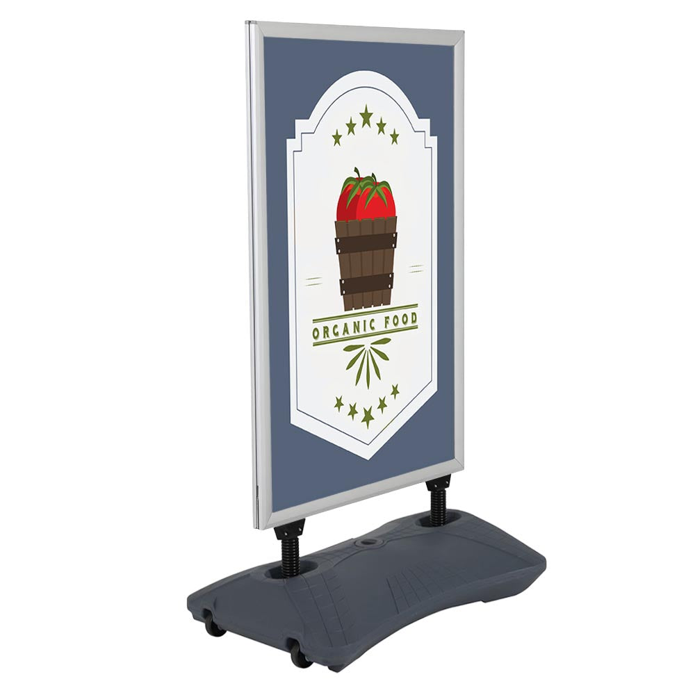 Basic Pavement Signs Waterbase Pavement Sign Swing Basic - Silver - A1 – display-sign.co.uk