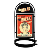 Pavement Sign Round Tube - Black - A1