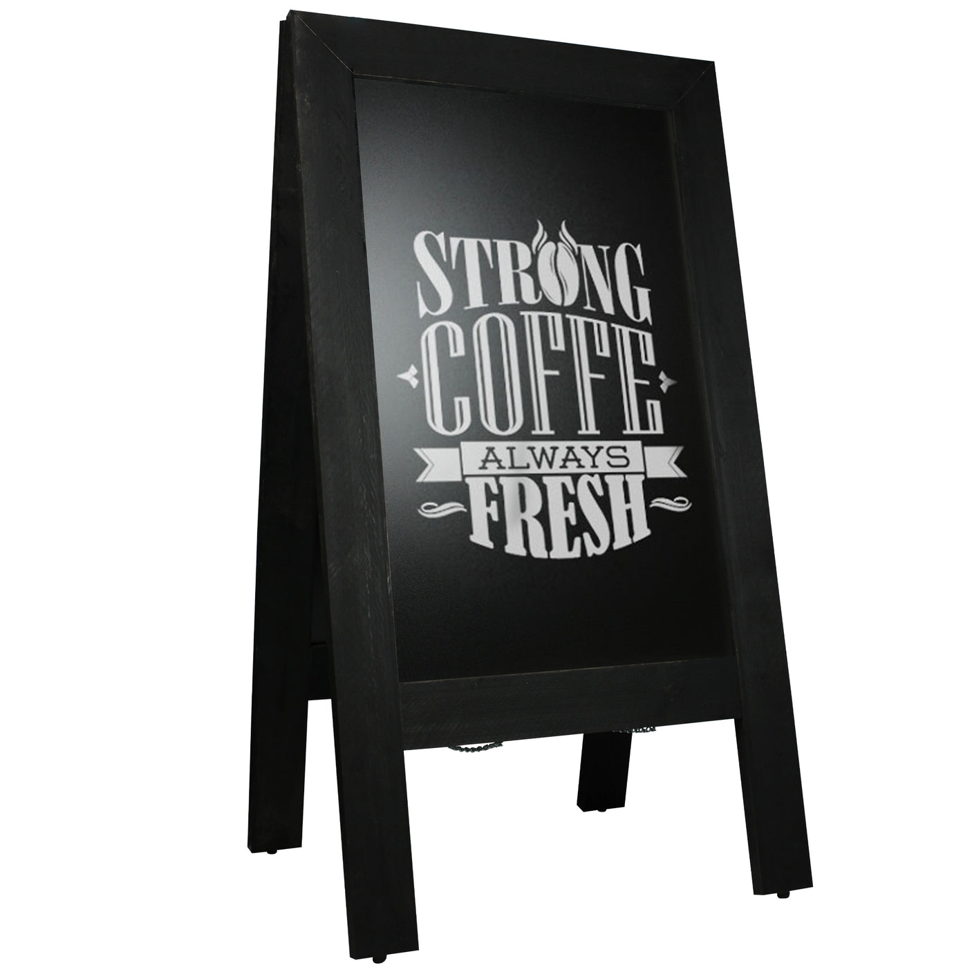 Rustic Wood Chalkboard Pavement Sign (46 x 80 cm) - Black