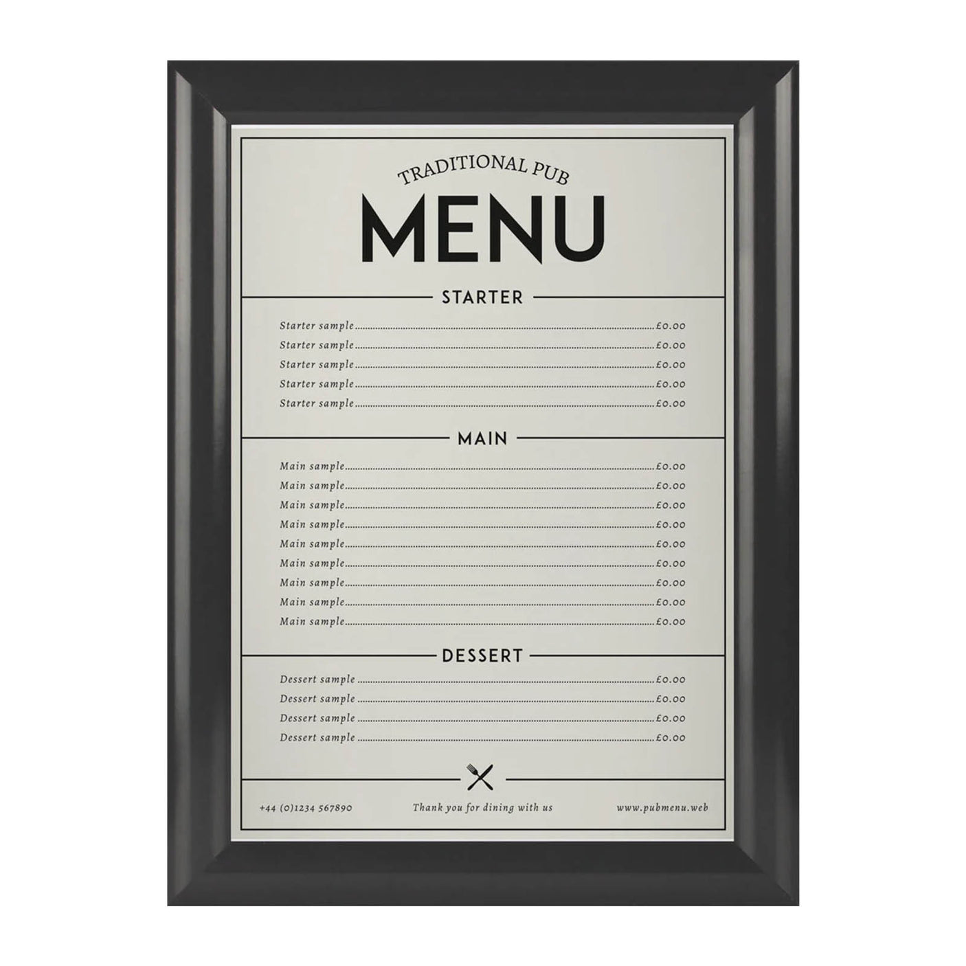 A4 25mm Poster Snap Frame - Grey - display-sign.co.uk