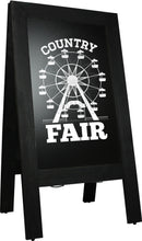 Load image into Gallery viewer, Vintage Wood Chalk Pavement Sign (75 x 135 cm) - Black - display-sign.co.uk

