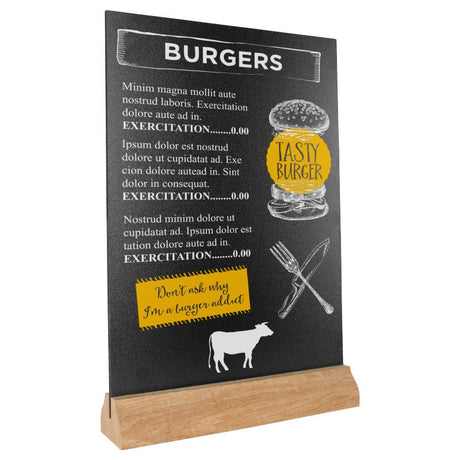 Chalkboard Oak A4 - display-sign.co.uk