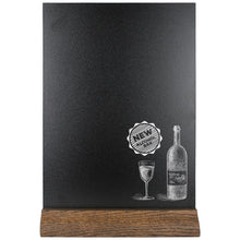 Load image into Gallery viewer, Chalkboard Dark Oak A4 - display-sign.co.uk
