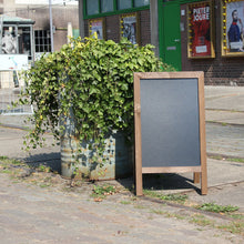 Load image into Gallery viewer, Wood Chalk Pavement Sign (46 x 80 cm) - Brown - display-sign.co.uk
