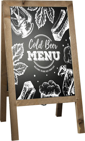 Vintage Board Chalk Pavement Sign (46 x 80 cm) - display-sign.co.uk