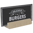 Menu card holder Stone Oak 148x33 mm - display-sign.co.uk