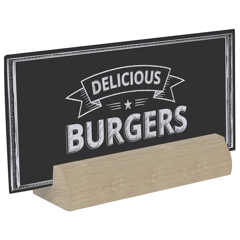 Menu card holder Stone Oak 148x33 mm - display-sign.co.uk