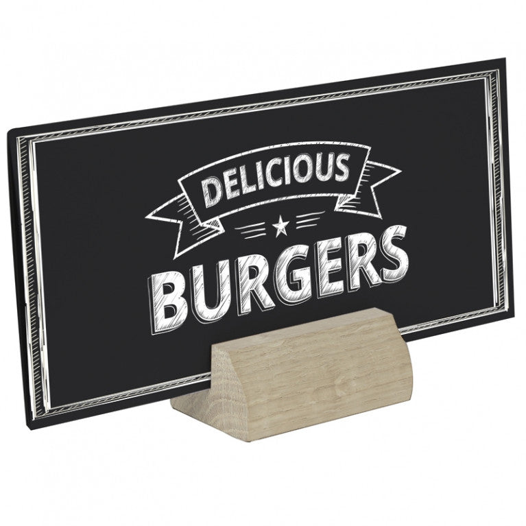 Menu card holder Stone Oak 70x33 mm - display-sign.co.uk