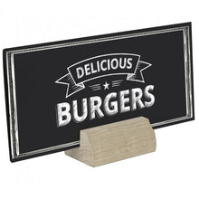 Load image into Gallery viewer, Menu card holder Stone Oak 70x33 mm - display-sign.co.uk
