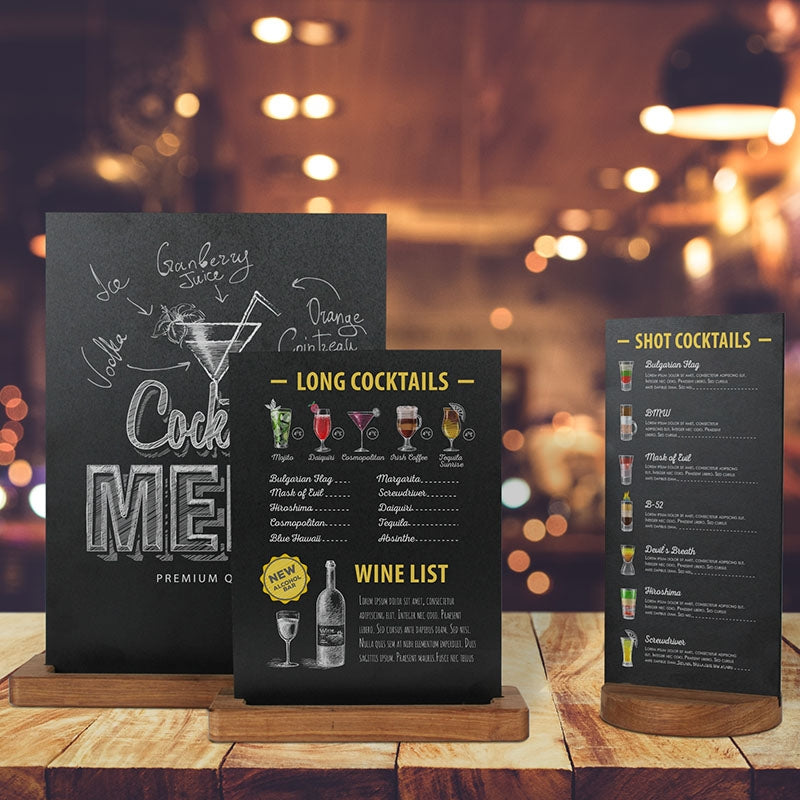 Table Chalkboard Noir A5 - display-sign.co.uk