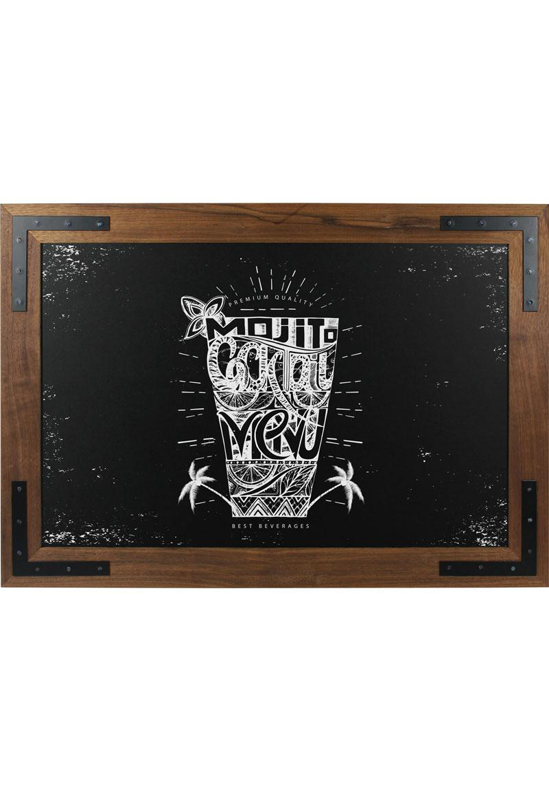 Magnetic Chalkboard (70 x 90cm) - Noir - display-sign.co.uk