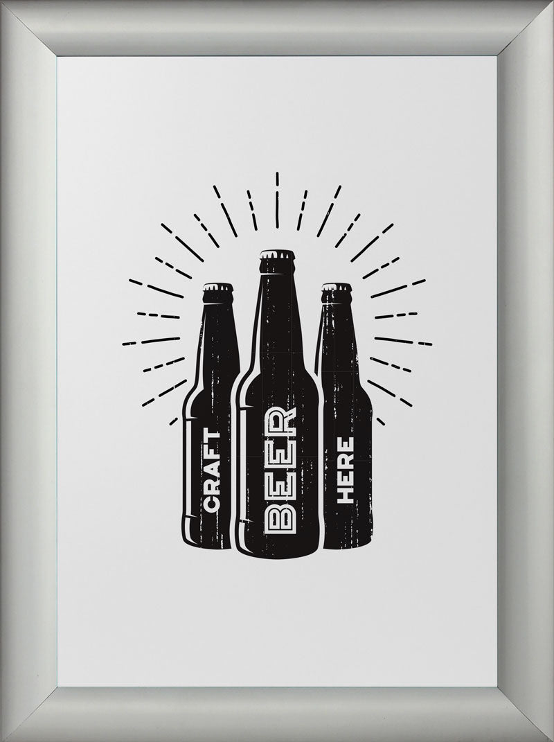 B1 25mm Poster Snap Frame - Silver - display-sign.co.uk