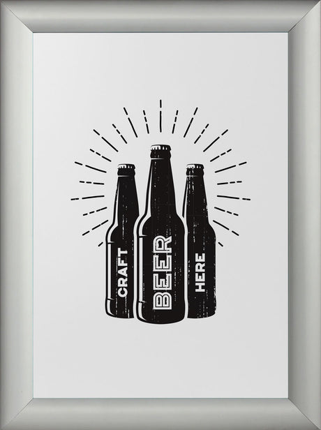 B1 25mm Poster Snap Frame - Silver - display-sign.co.uk